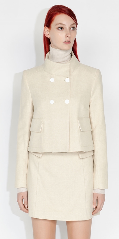 Jackets and Coats  | Braided Twill Cotton Jacket | 154 Wheat