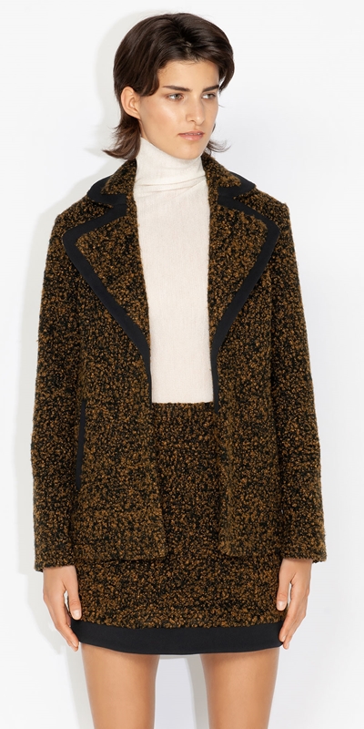 Jackets and Coats  | Melange Boucle Jacket | 981 Black Gold