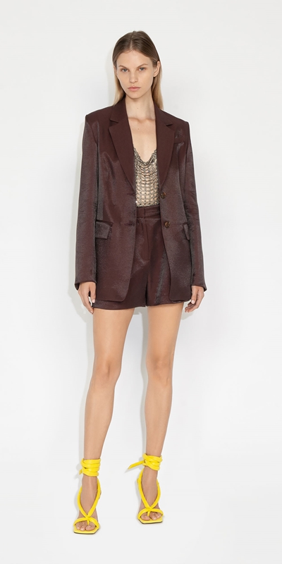 Jackets and Coats | Relaxed Blazer | 890 Black/Chocolate