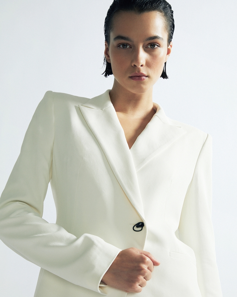 Jackets and Coats  | Single Button Blazer | 103 Ivory
