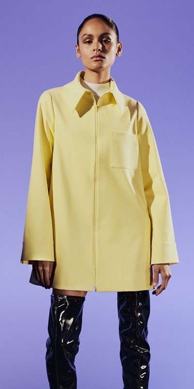 Jackets and Coats  | Soft Lime Shirt Jacket | 352 Soft Lime