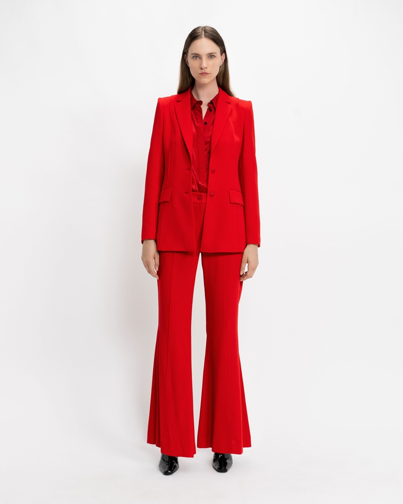 Jackets and Coats |  Scarlet Sculptured Blazer | 665 Poppy
