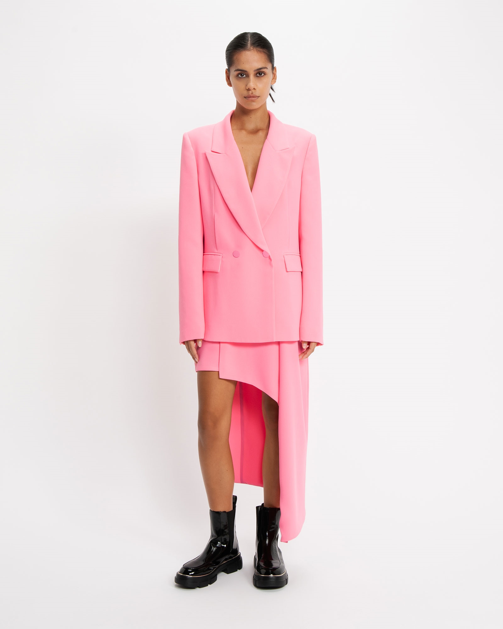 Neon Pink Double Breasted Blazer | Buy Jackets & Coats Online - Cue