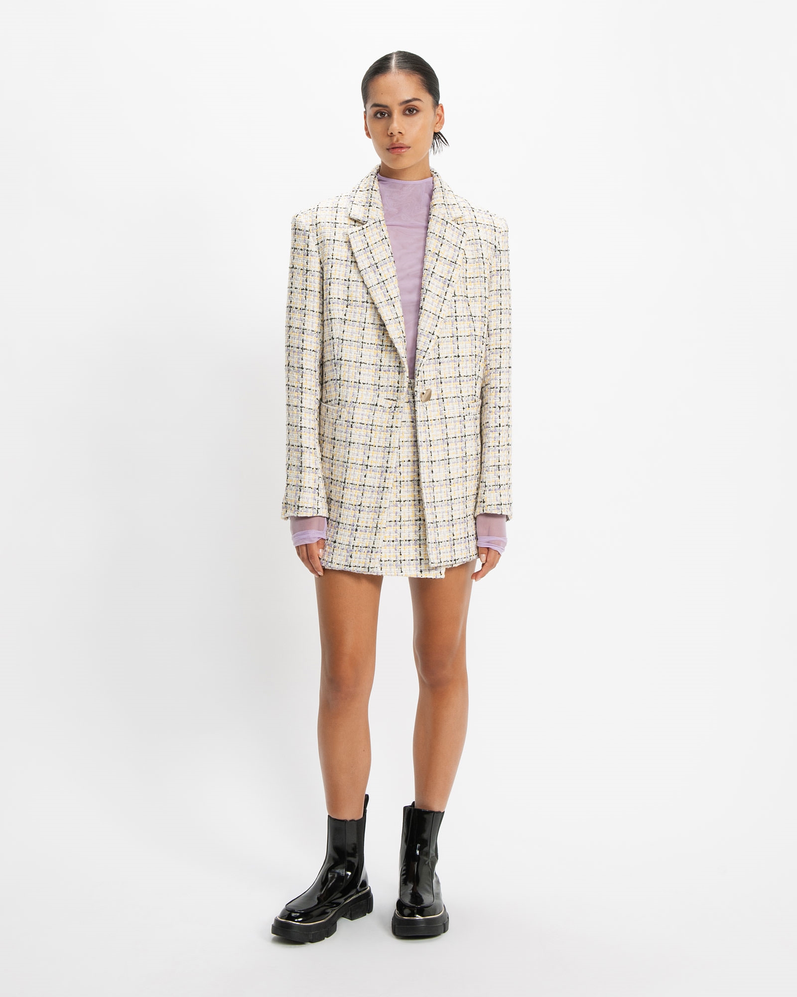 Tweed Boyfriend Blazer | Buy Jackets and Coats Online - Cue