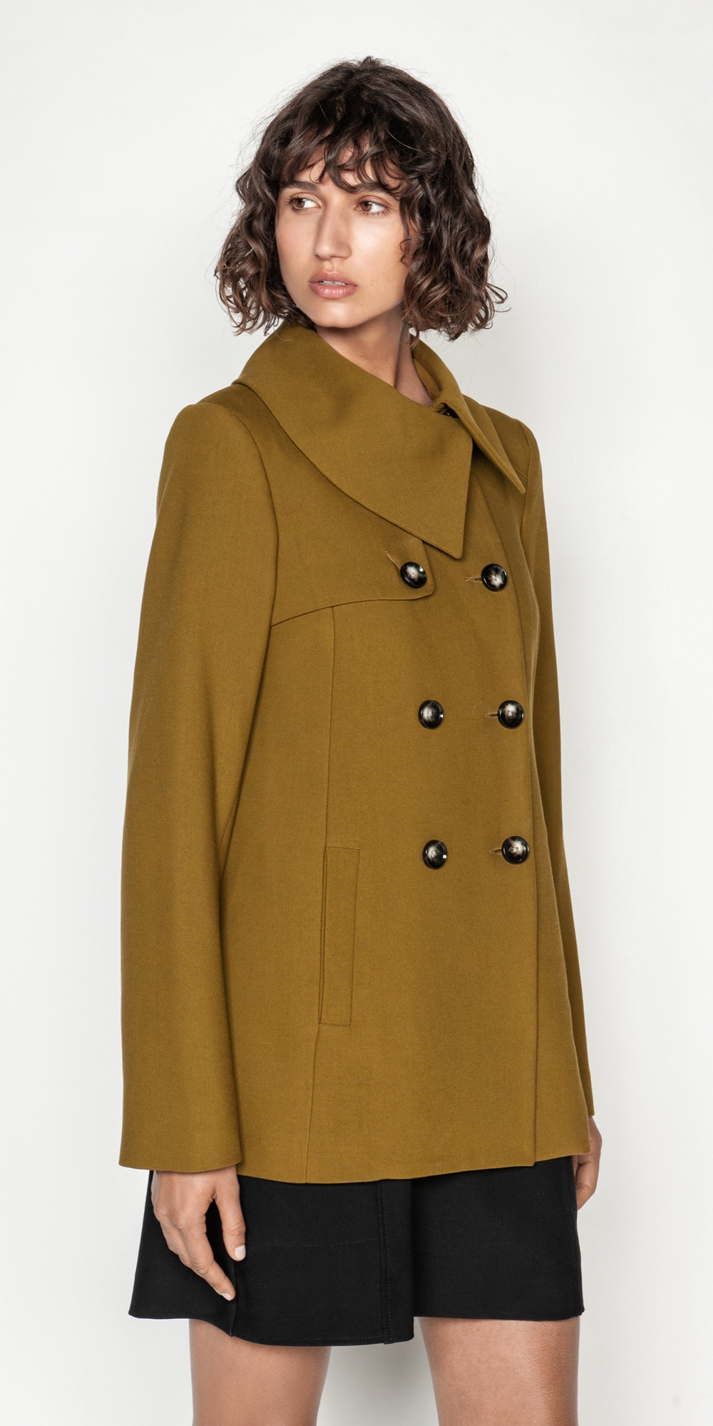 Soft Twill Double Breasted Coat Buy Coats Online Cue