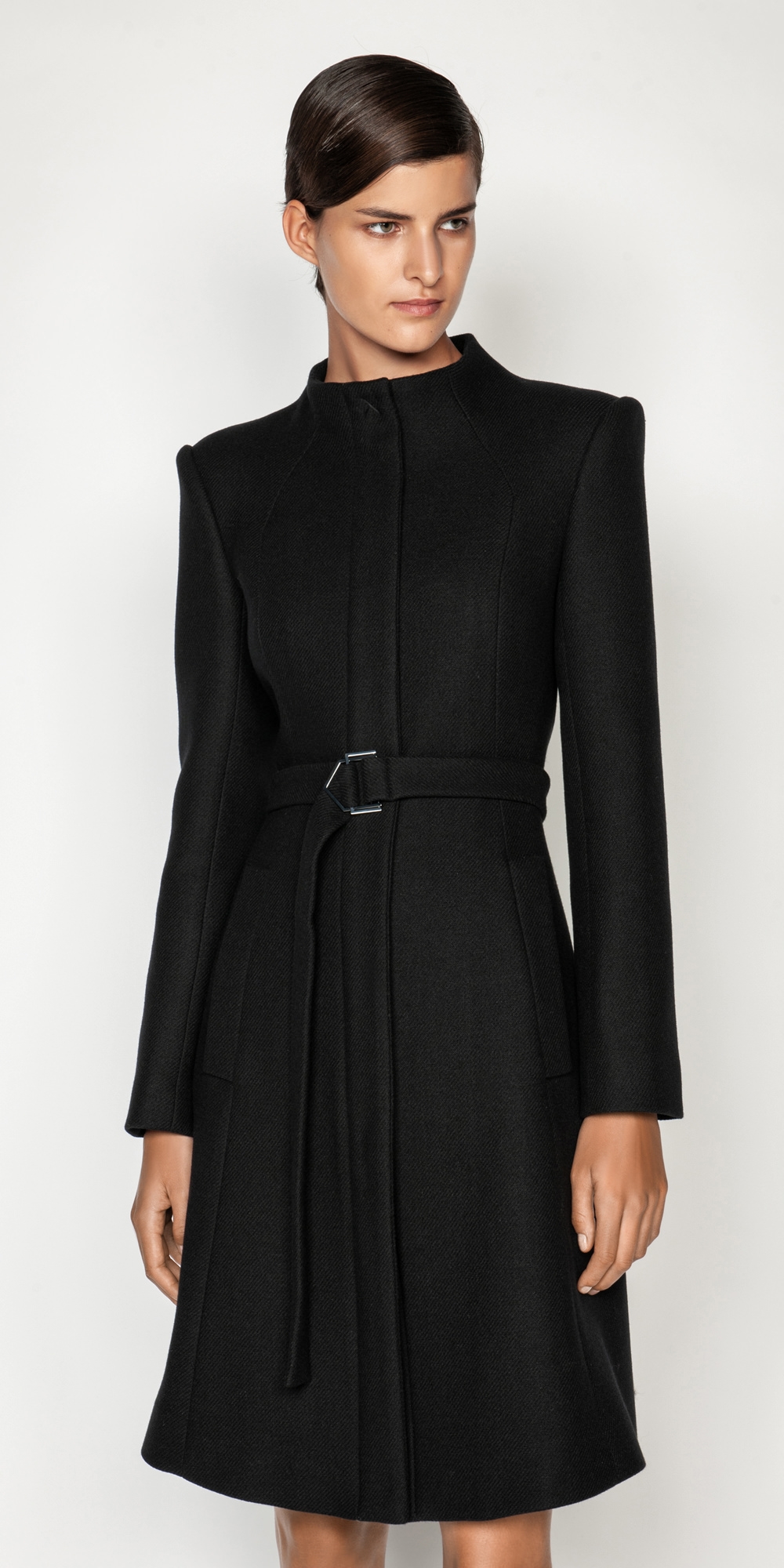 Wool Twill Belted Coat | Buy Coats Online - Cue