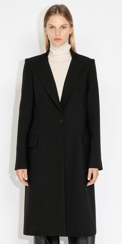 Sale  | Eco Collared Coat | 990 Black