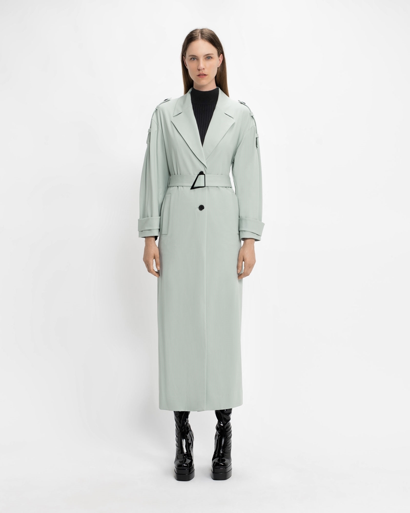 Jackets and Coats | Mist Trench | 350 Light Sage