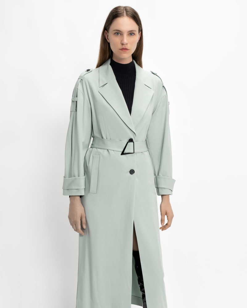 Jackets and Coats | Mist Trench | 350 Light Sage