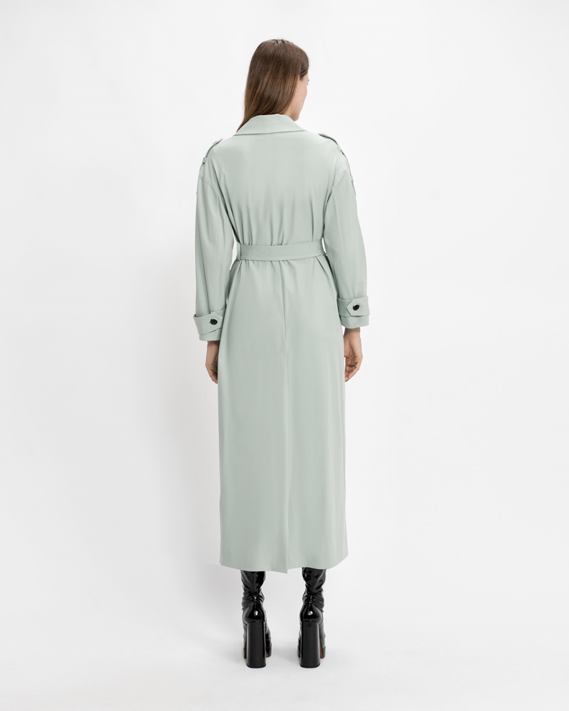 Jackets and Coats  | Mist Trench | 350 Light Sage
