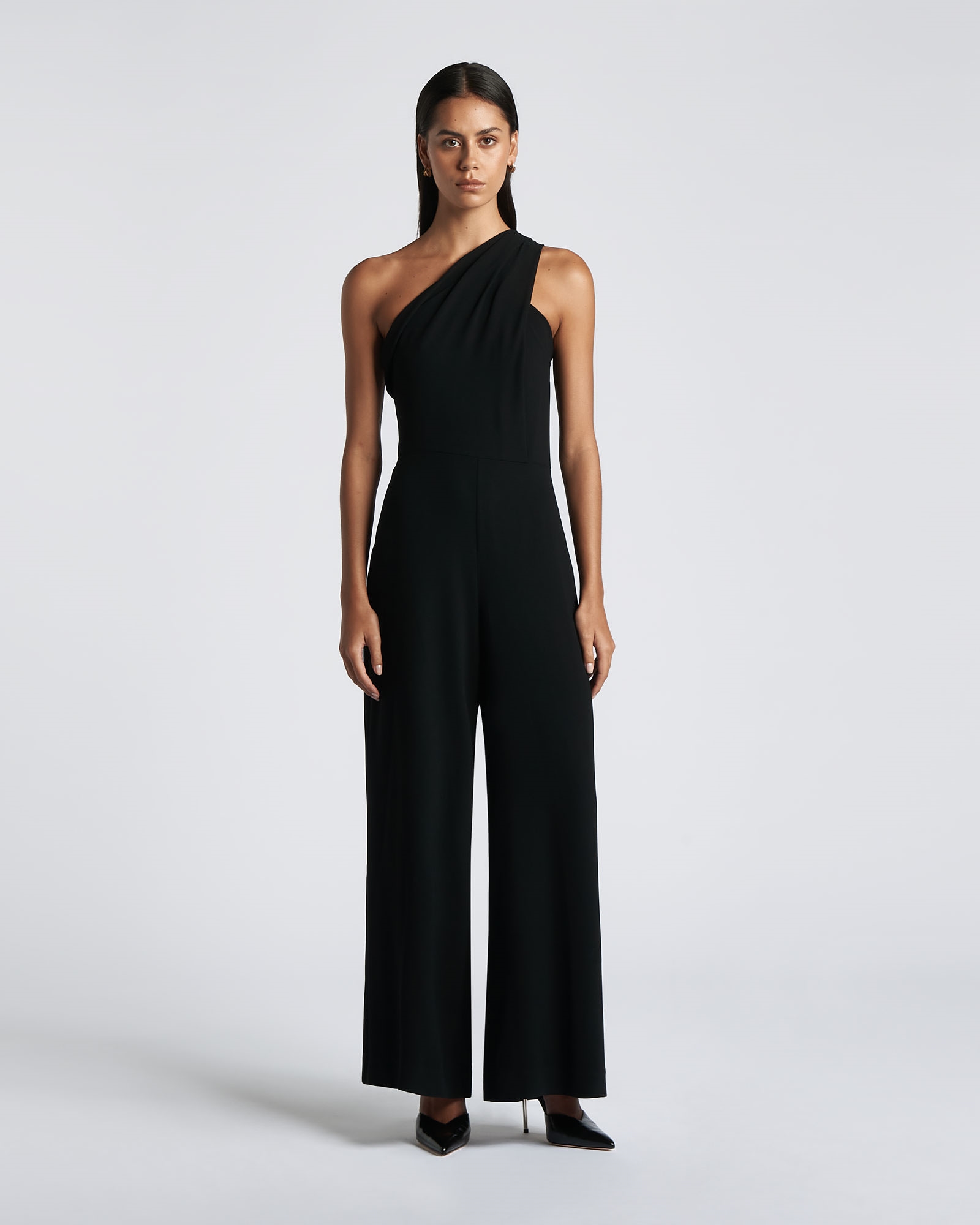 Dresses | Twist Bodice One Shoulder Jumpsuit | 990 Black