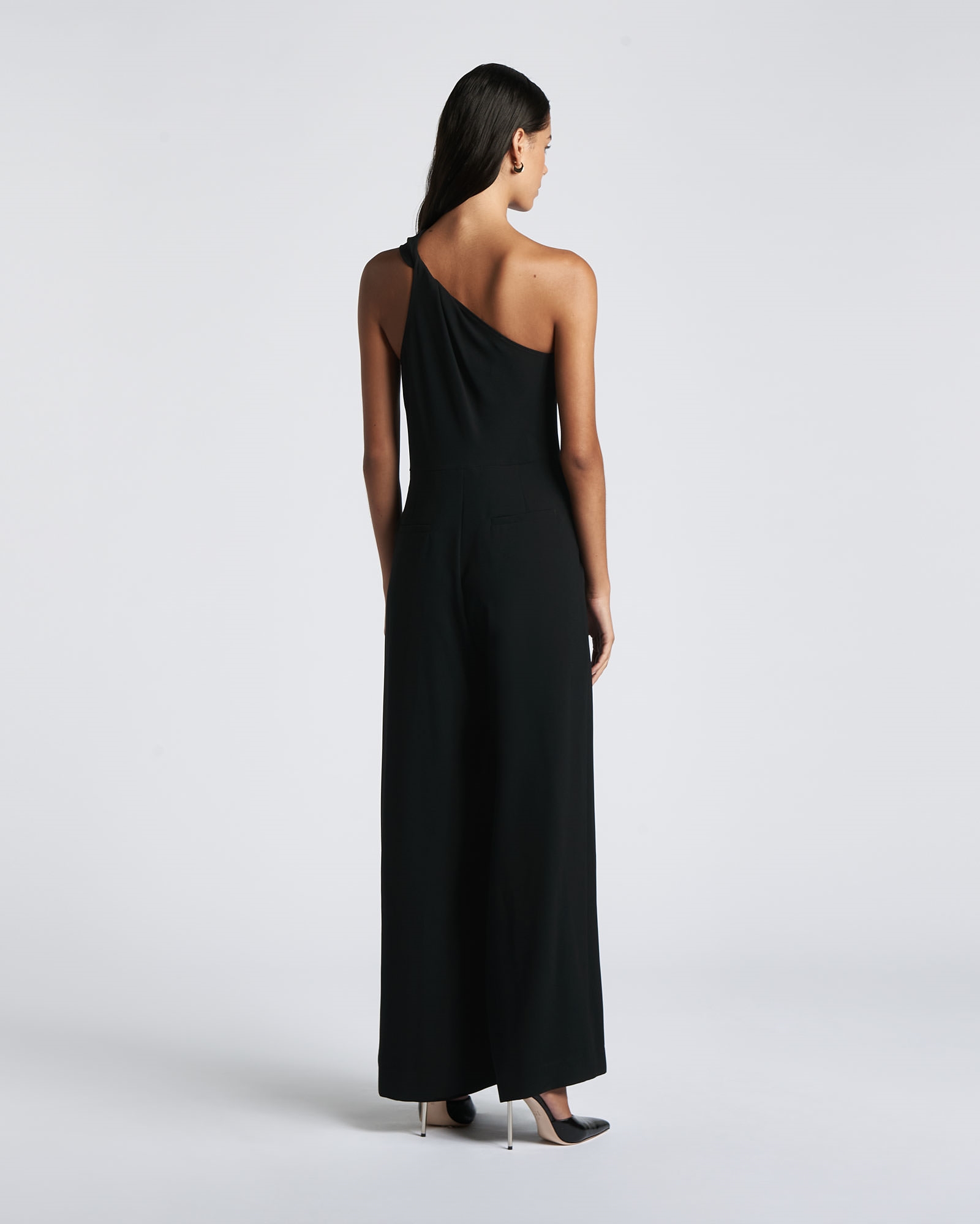 Dresses | Twist Bodice One Shoulder Jumpsuit | 990 Black