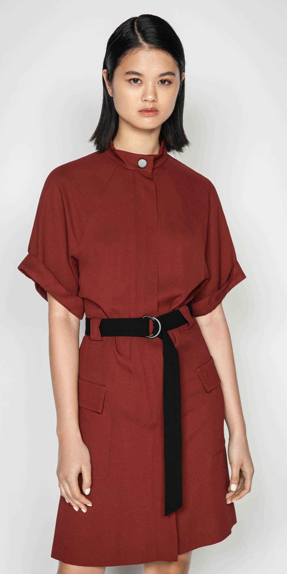 Twill Button Front Utility Dress Buy Dresses Online Cue