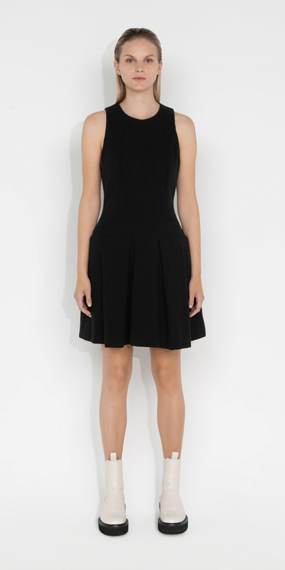Dresses | Boucle Tweed Drop Waist Dress | 990 Black