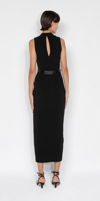 Dresses | Wrap Column Dress | 990 Black