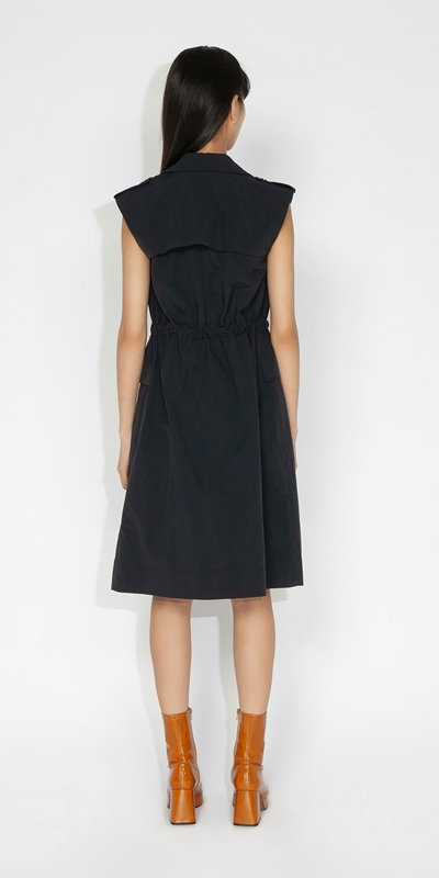 Dresses | Recycled Nylon Trench Dress | 990 Black