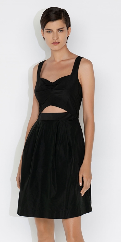 Dresses  | Tech Tuck Front Dress | 990 Black