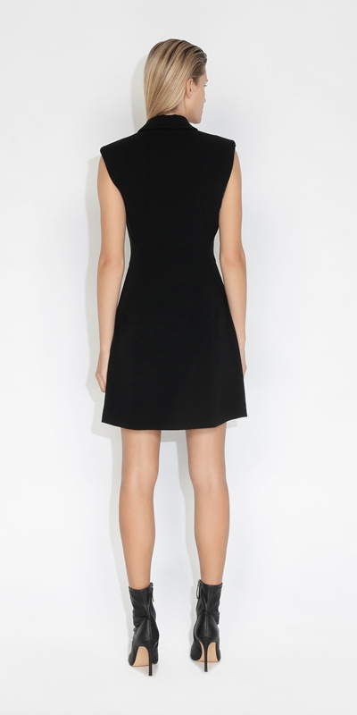 Dresses | Sleeveless Blazer Dress | 990 Black