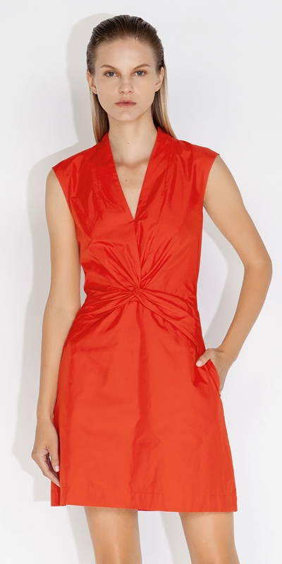 Sale  | Twist Front Dress | 280 Orange