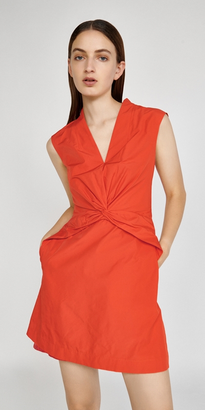 Dresses | Twist Front Dress | 280 Orange