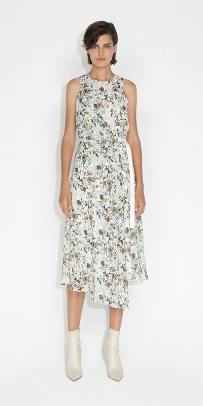 Made in Australia | Shadow Toile Draped Dress | 110 Off White