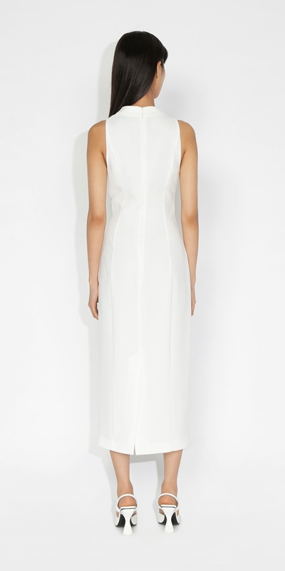 Dresses | Asymmetric Draped Dress | 103 Ivory