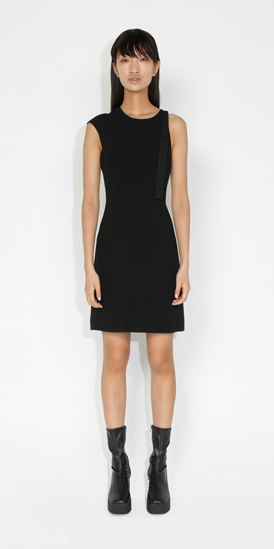 Sale | Asymmetric Shift Dress | 990 Black