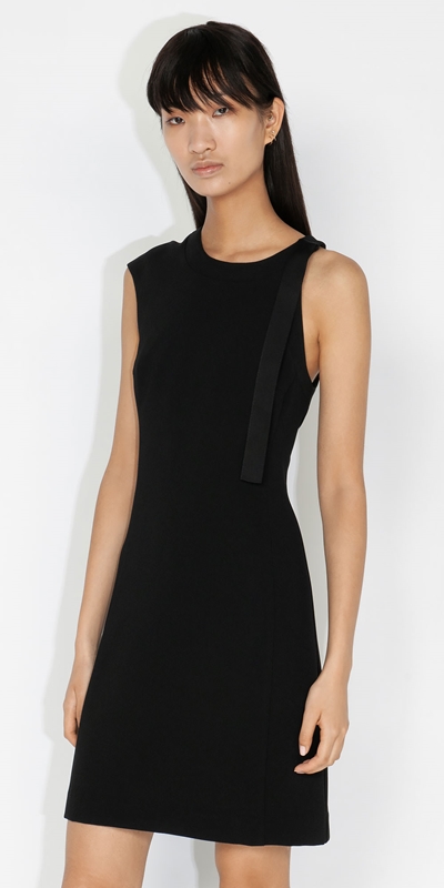 Sale  | Asymmetric Shift Dress | 990 Black