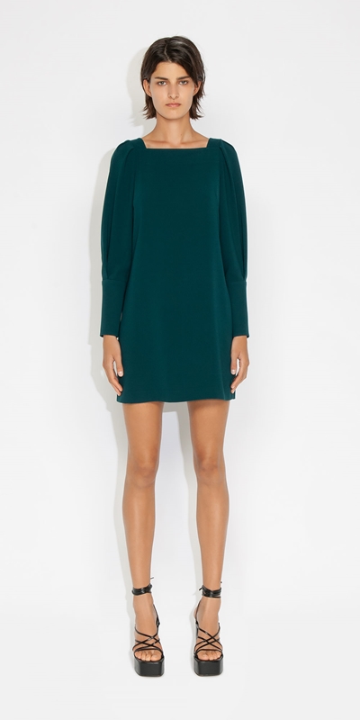 Sale | Puff Sleeve Shift Dress | 332 Forest