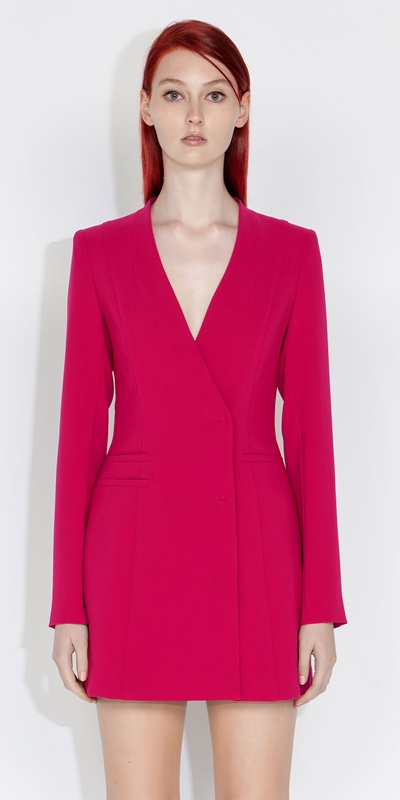Made in Australia  | Hot Pink Blazer Dress | 519 Hot Pink