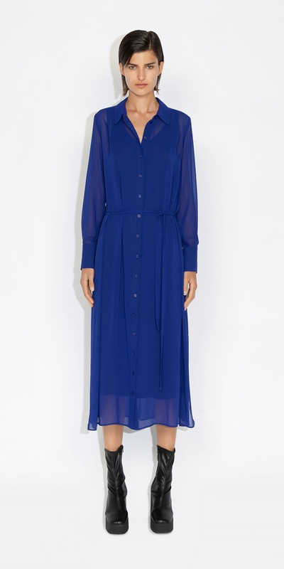 Cue Cares - Sustainable | Maxi Shirt Dress | 571 Ultra Violet