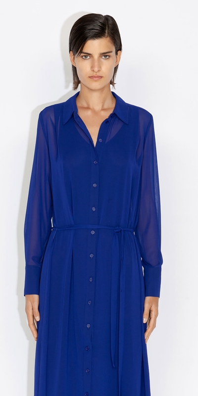 Cue Cares - Sustainable  | Maxi Shirt Dress | 571 Ultra Violet