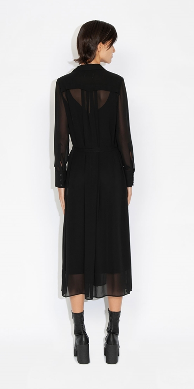 Dresses | Maxi Shirt Dress | 990 Black