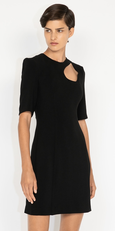 Cue Cares - Sustainable  | Cut Out Dress | 990 Black