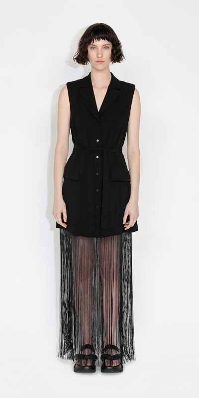 Summer 22 | Sleeveless Blazer Dress | 990 Black