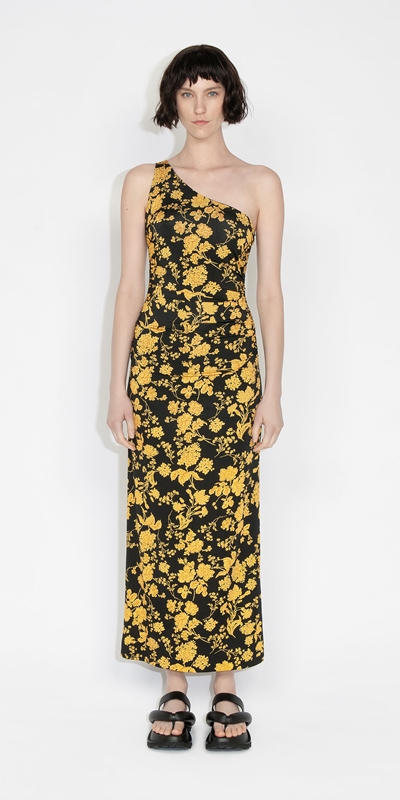 Made in Australia | Floral Jersey Dress | 205 Citrus