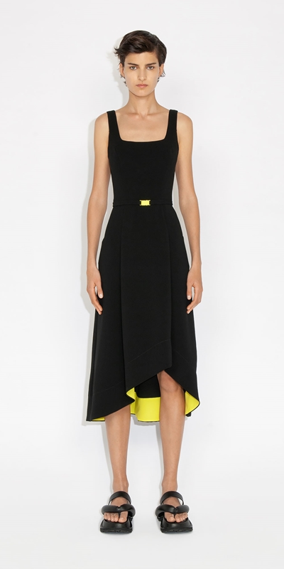 Dresses | Neon Pop Midi Dress | 990 Black