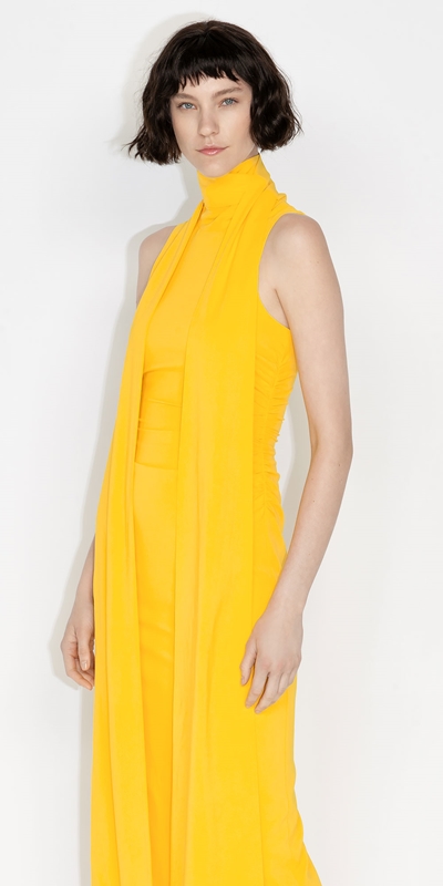Made in Australia  | Tech Stretch Lemon Dress | 200 Lemon