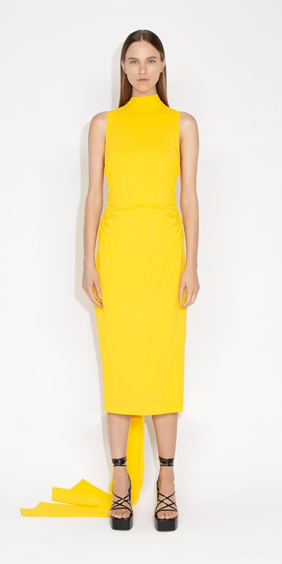 AAFW Runway | Ultra Yellow Midi Dress | 200 Lemon
