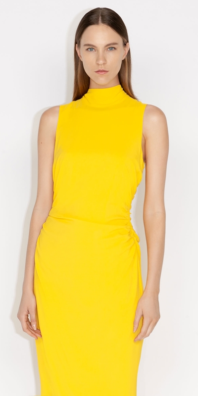 AAFW Runway  | Ultra Yellow Midi Dress | 200 Lemon