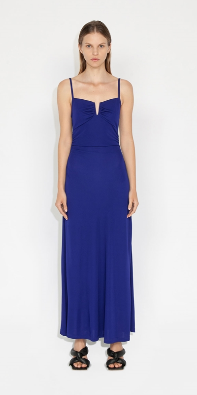 Sale | Jersey V Neck Dress | 571 Ultra Violet