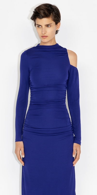 Dresses  | Jersey Cold Shoulder Dress | 571 Ultra Violet