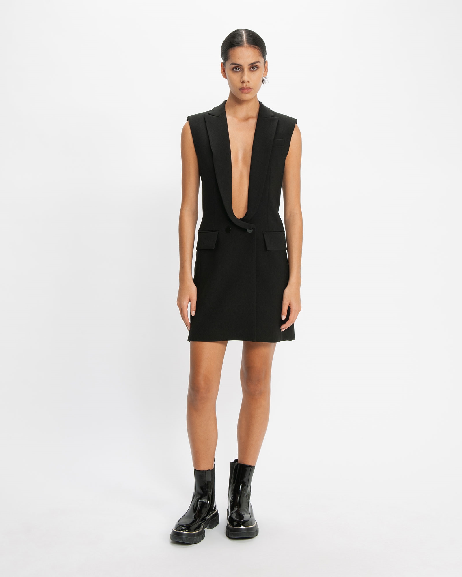 Soft Stretch Sleeveless Blazer Dress | Buy Dresses Online - Cue