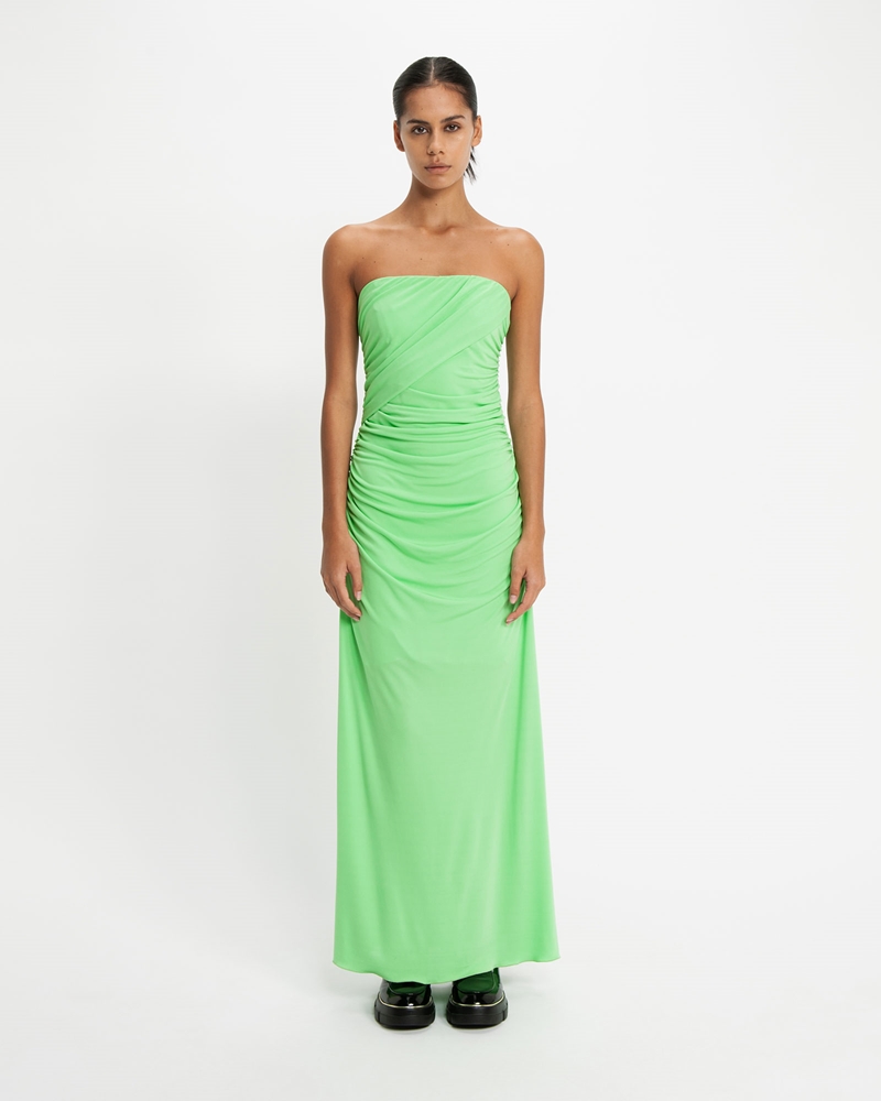Dresses | Jersey Bandeau Maxi Dress | 398 Summer Green