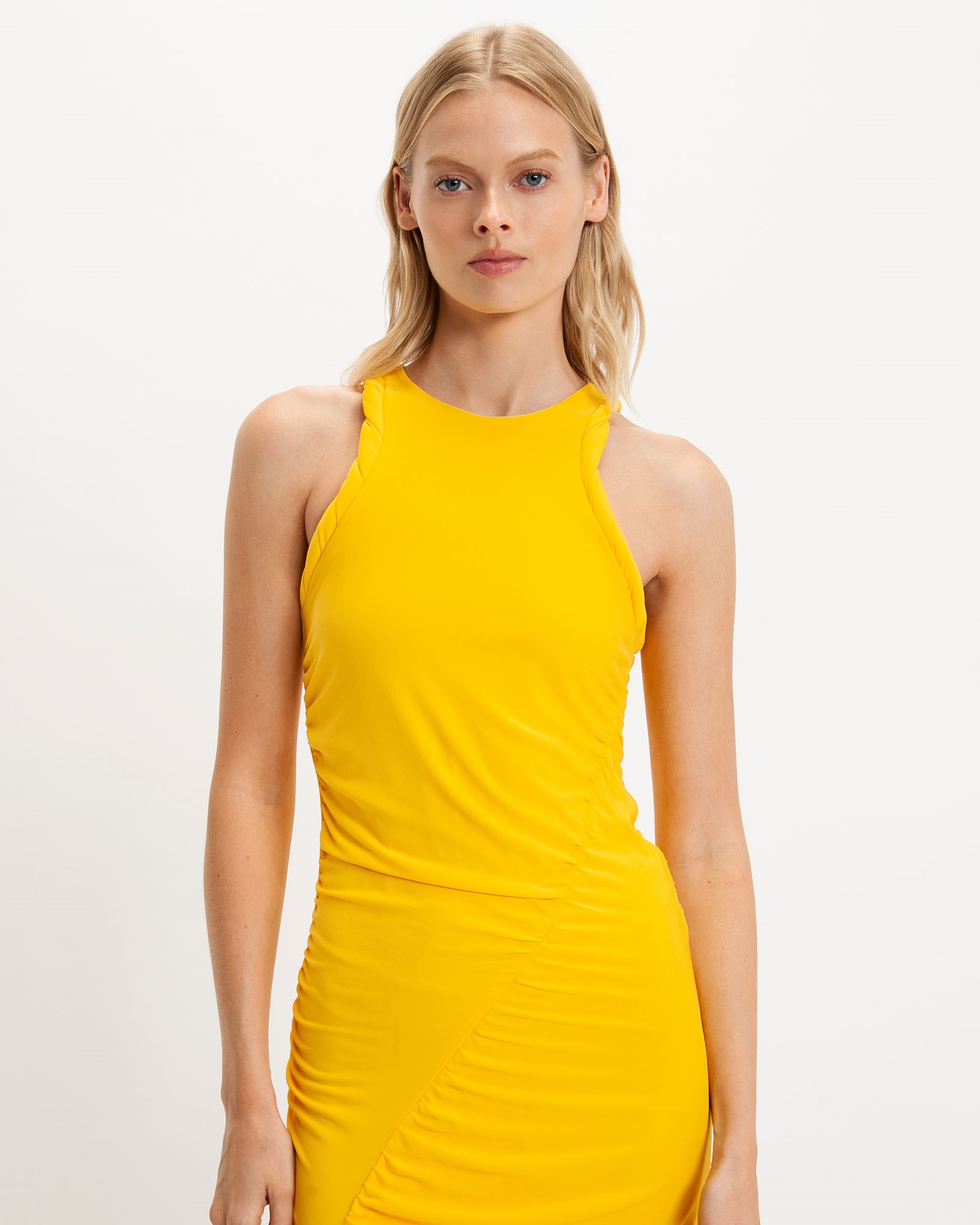 Dresses  | Racer Jersey Midi Dress | 200 Lemon