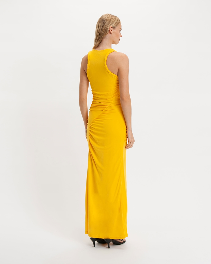 Dresses  | Racer Jersey Midi Dress | 200 Lemon
