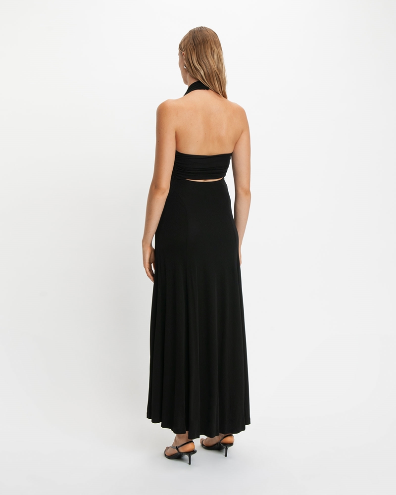 Sale  | Jersey Halter Maxi Dress | 990 Black