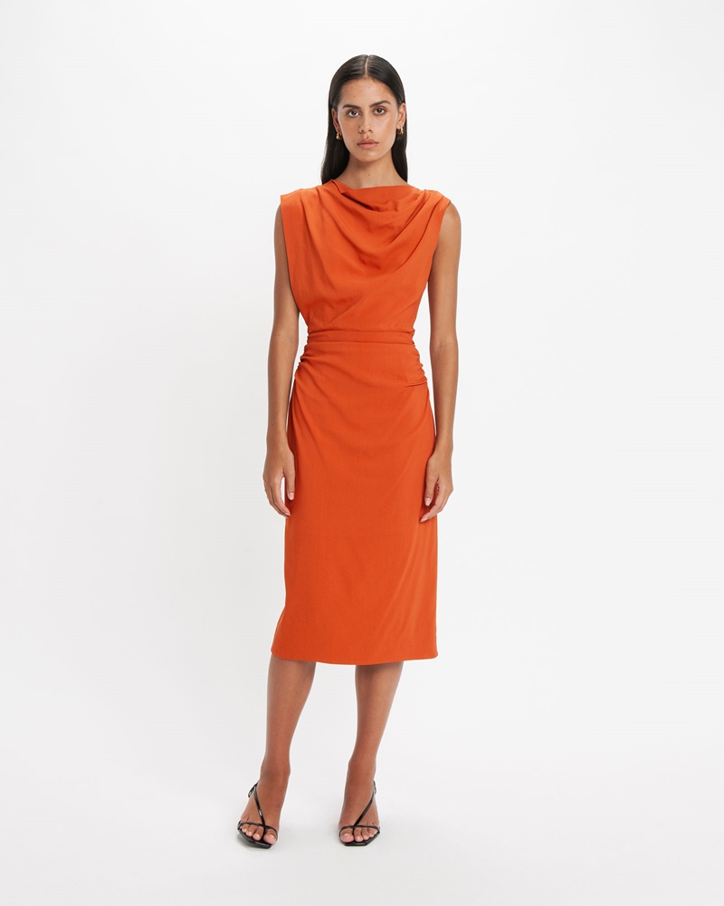Cowl Neck Midi Dress | Buy Dresses Online - Cue