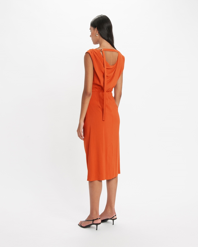 Dresses  | Cowl Neck Midi Dress | 287 Maple