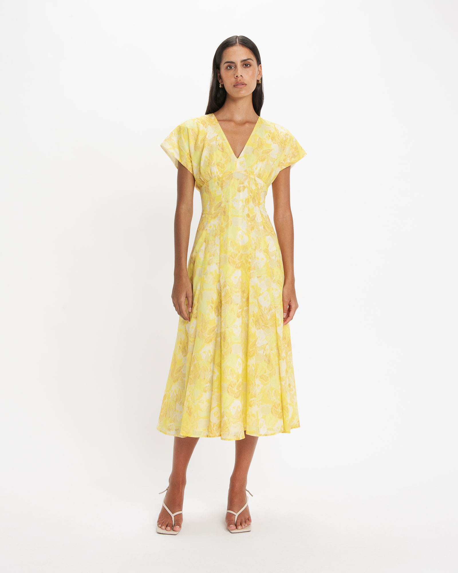 Dresses | Wildflower Sculpted Bodice Dress | 200 Lemon